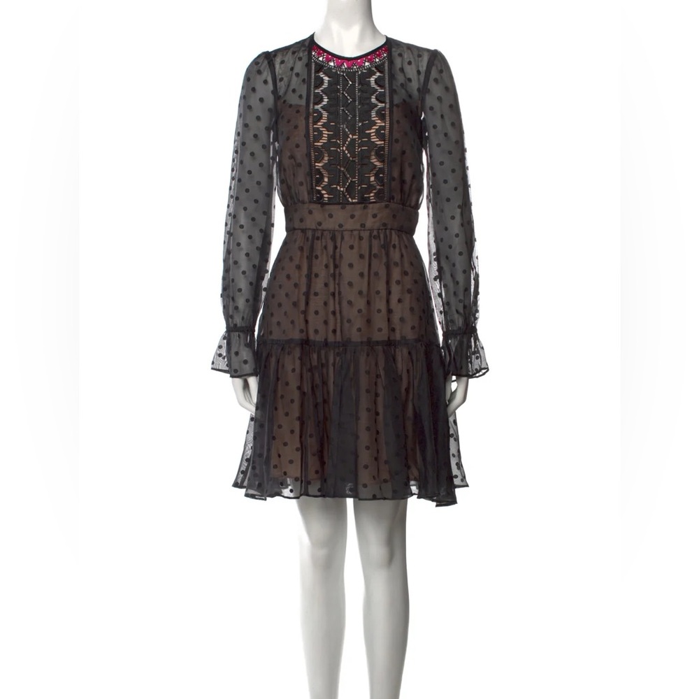 Temperly of London polkadot sheer corset dress